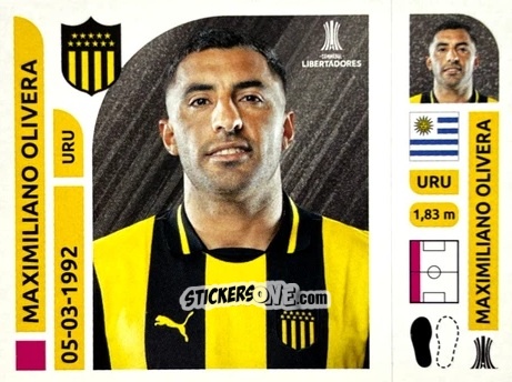 Cromo Maximiliano Olivera - Conmebol Libertadores 2025 n. PEU10 - Panini