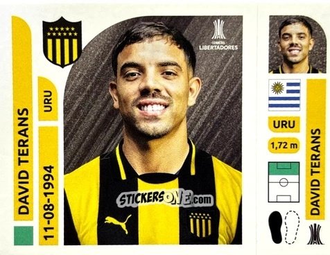 Sticker David Terans - Conmebol Libertadores 2025 n. PEU14 - Panini