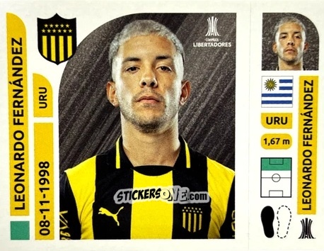 Cromo Leonardo Fernández - Conmebol Libertadores 2025 n. PEU16 - Panini