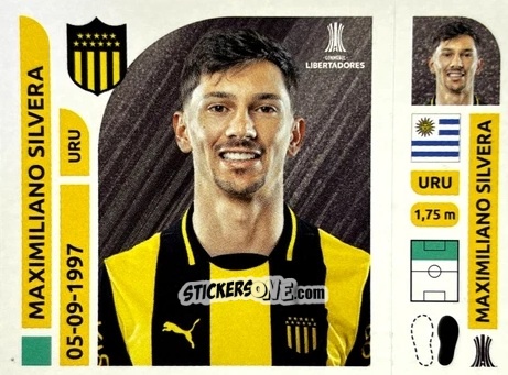 Cromo Maximiliano Silvera - Conmebol Libertadores 2025 n. PEU17 - Panini