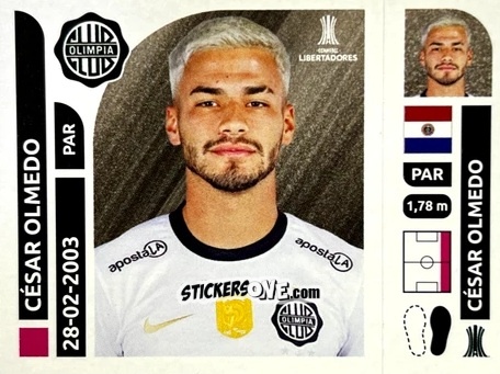Cromo César Olmedo - Conmebol Libertadores 2025 n. OLP3 - Panini