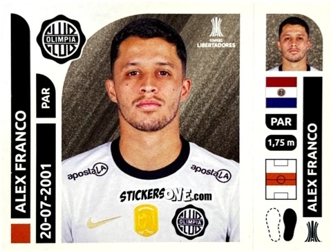 Cromo Alex Franco - Conmebol Libertadores 2025 n. OLP10 - Panini