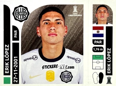 Cromo Erik López - Conmebol Libertadores 2025 n. OLP13 - Panini
