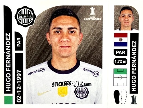 Cromo Hugo Fernández - Conmebol Libertadores 2025 n. OLP14 - Panini