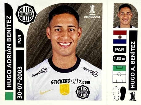 Cromo Hugo Adrián Benítez - Conmebol Libertadores 2025 n. OLP15 - Panini