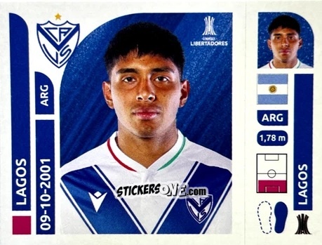 Sticker Agustín Lagos - Conmebol Libertadores 2025 n. VEA6 - Panini