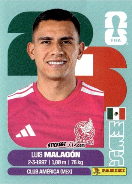 Sticker Luis Malagón - Fifa World Cup 2026. Standard Edition n. MEX2 - Panini