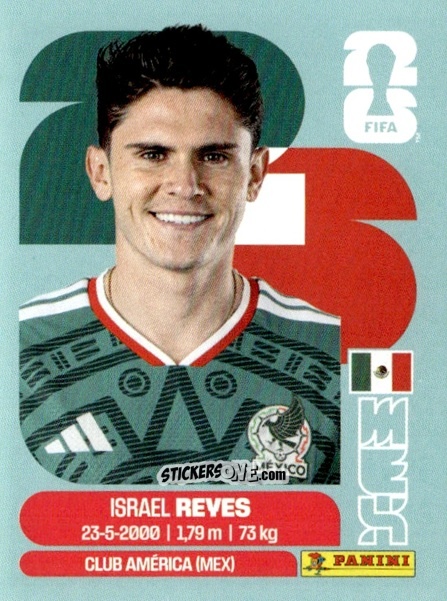 Cromo Israel Reyes - Fifa World Cup 2026. Standard Edition n. MEX7 - Panini
