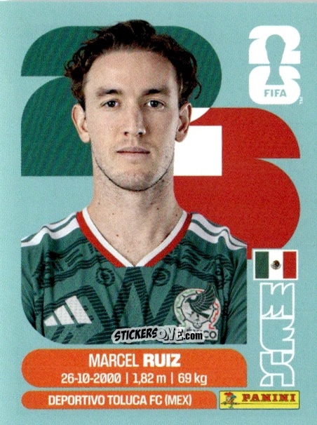 Cromo Marcel Ruiz - Fifa World Cup 2026. Standard Edition n. MEX12 - Panini
