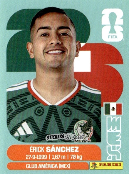 Cromo Érick Sánchez - Fifa World Cup 2026. Standard Edition n. MEX14 - Panini
