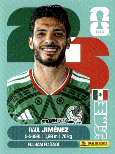 Figurina Raúl Jiménez - Fifa World Cup 2026. Standard Edition n. MEX17 - Panini