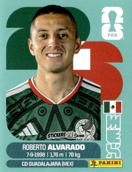 Cromo Roberto Alvarado - Fifa World Cup 2026. Standard Edition n. MEX19 - Panini