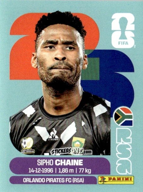 Sticker Sipho Chaine - Fifa World Cup 2026. Standard Edition n. RSA3 - Panini