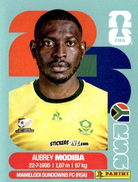 Sticker Aubrey Modiba - Fifa World Cup 2026. Standard Edition n. RSA4 - Panini