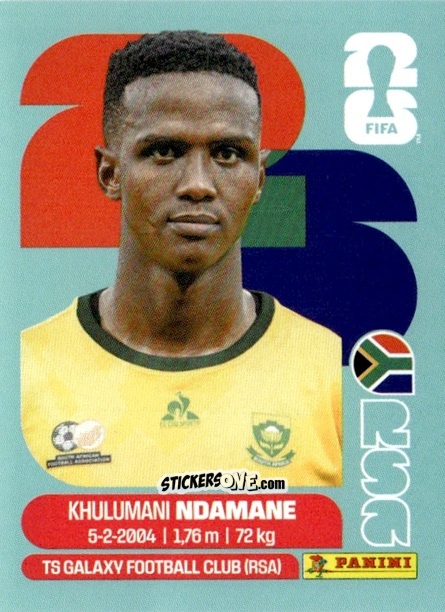 Sticker Khulumani Ndamane - Fifa World Cup 2026. Standard Edition n. RSA7 - Panini
