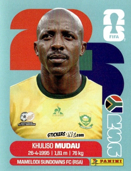 Sticker Khuliso Mudau - Fifa World Cup 2026. Standard Edition n. RSA9 - Panini