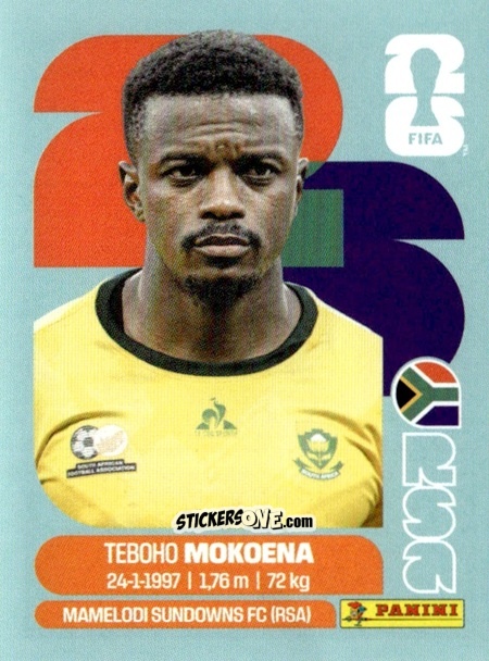 Sticker Teboho Mokoena - Fifa World Cup 2026. Standard Edition n. RSA11 - Panini
