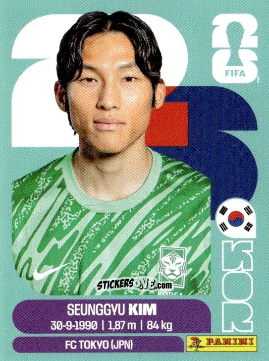 Cromo Seung-Gyu Kim - Fifa World Cup 2026. Standard Edition n. KOR3 - Panini