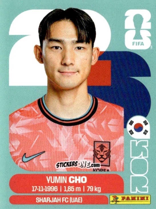 Sticker Yu-min Cho - Fifa World Cup 2026. Standard Edition n. KOR5 - Panini