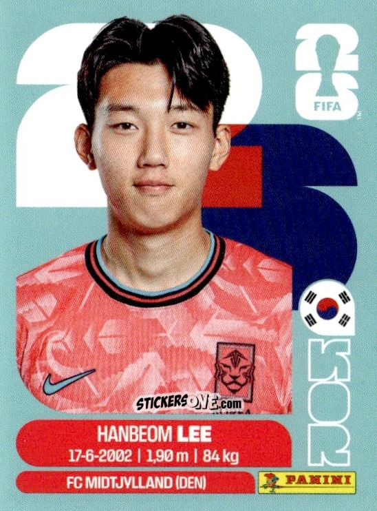 Figurina Han-beom Lee - Fifa World Cup 2026. Standard Edition n. KOR7 - Panini