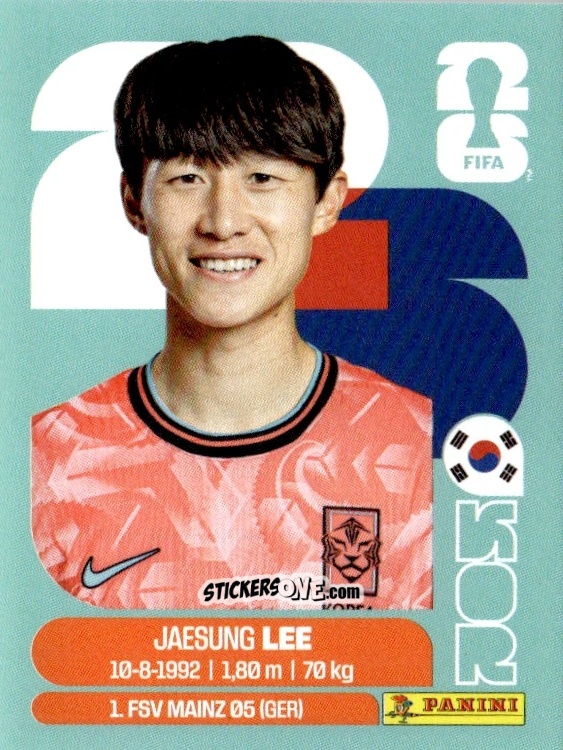Sticker Lee Jae-Sung - Fifa World Cup 2026. Standard Edition n. KOR10 - Panini