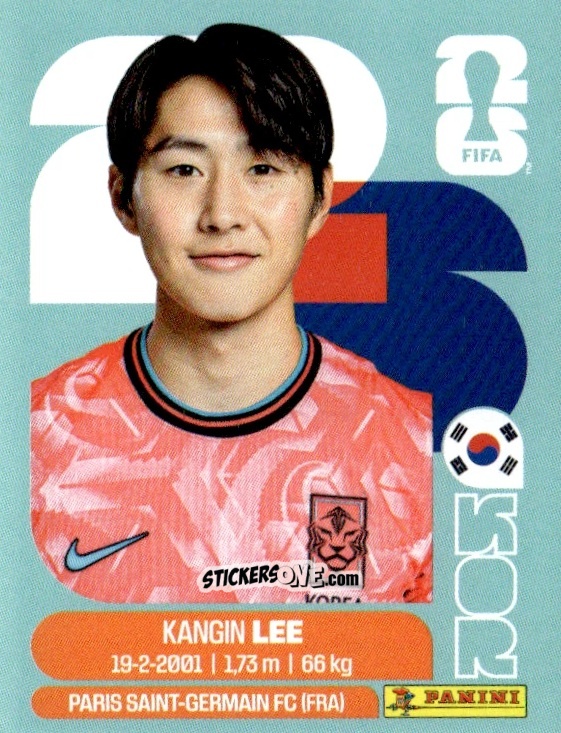 Cromo Kang-in Lee - Fifa World Cup 2026. Standard Edition n. KOR12 - Panini