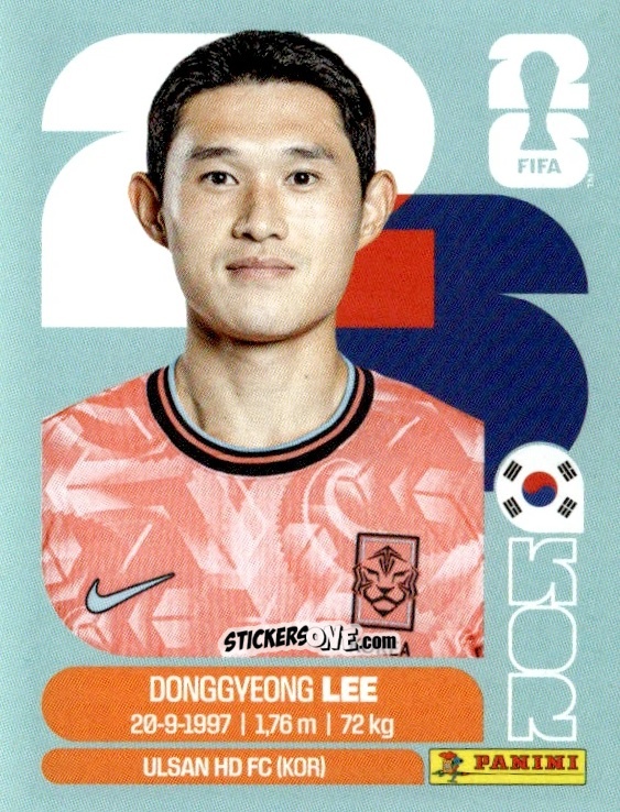 Figurina Lee Dong-Gyeong - Fifa World Cup 2026. Standard Edition n. KOR16 - Panini