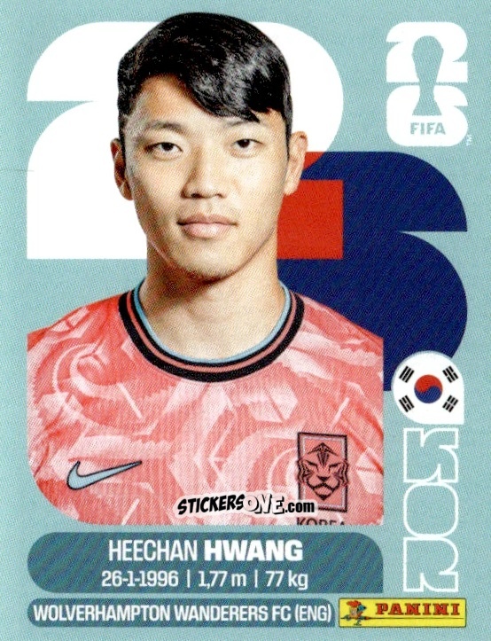 Sticker Hee-chan Hwang - Fifa World Cup 2026. Standard Edition n. KOR19 - Panini