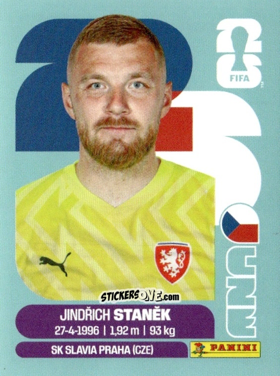 Sticker Jindrich Stanek - Fifa World Cup 2026. Standard Edition n. CZE3 - Panini
