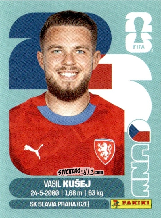 Figurina Vasil Kusej - Fifa World Cup 2026. Standard Edition n. CZE16 - Panini