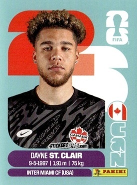 Figurina Dayne St.Clair - Fifa World Cup 2026. Standard Edition n. CAN2 - Panini