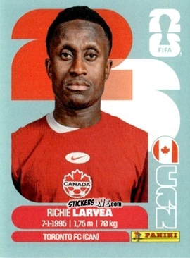 Figurina Richie Laryea - Fifa World Cup 2026. Standard Edition n. CAN6 - Panini