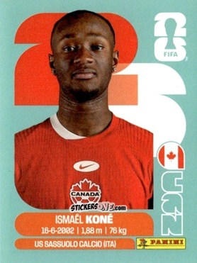 Figurina Ismaël Koné - Fifa World Cup 2026. Standard Edition n. CAN11 - Panini
