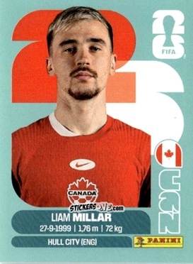 Figurina Liam Millar - Fifa World Cup 2026. Standard Edition n. CAN18 - Panini