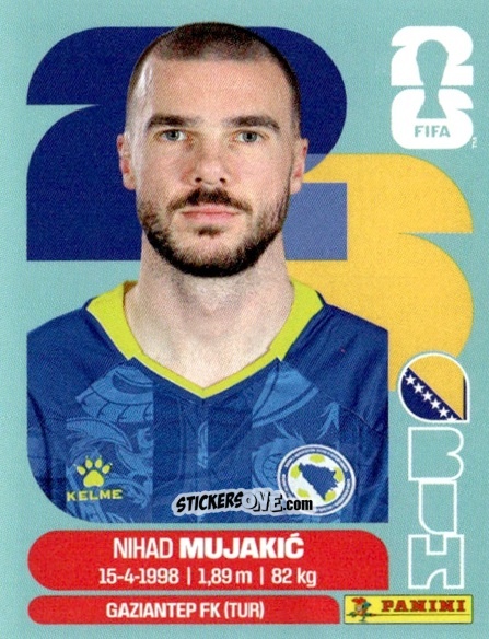 Sticker Nihad Mujakic - Fifa World Cup 2026. Standard Edition n. BIH6 - Panini