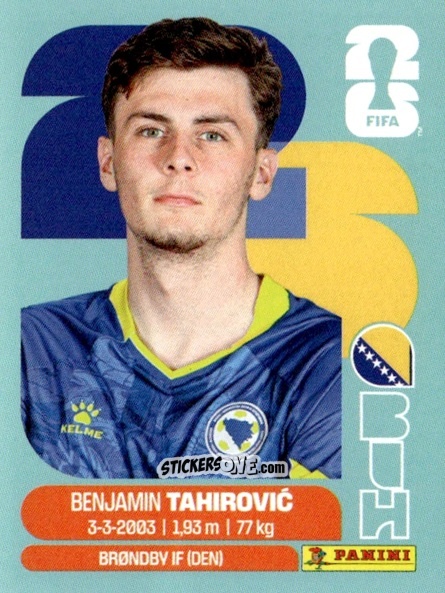 Cromo Benjamin Tahirovic - Fifa World Cup 2026. Standard Edition n. BIH9 - Panini