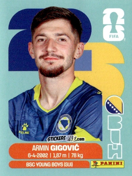 Sticker Armin Gigovic - Fifa World Cup 2026. Standard Edition n. BIH10 - Panini