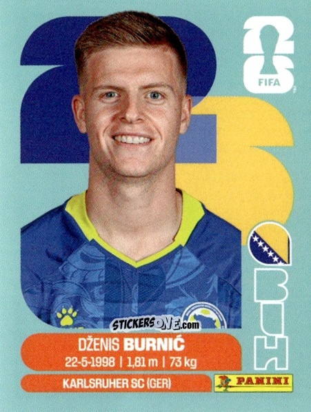Figurina Dzenis Burnic - Fifa World Cup 2026. Standard Edition n. BIH14 - Panini