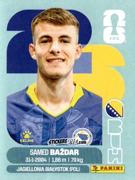 Sticker Samed Bazdar - Fifa World Cup 2026. Standard Edition n. BIH19 - Panini