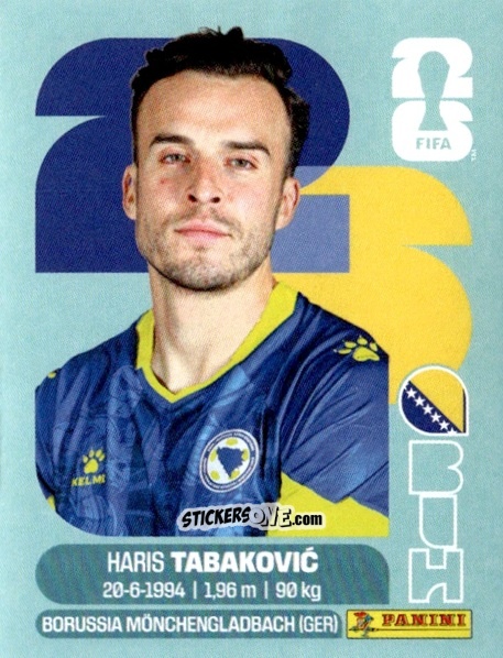 Figurina Haris Tabakovic - Fifa World Cup 2026. Standard Edition n. BIH20 - Panini