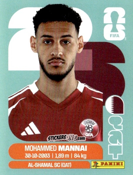 Figurina Mohamed Al-Mannai - Fifa World Cup 2026. Standard Edition n. QAT9 - Panini
