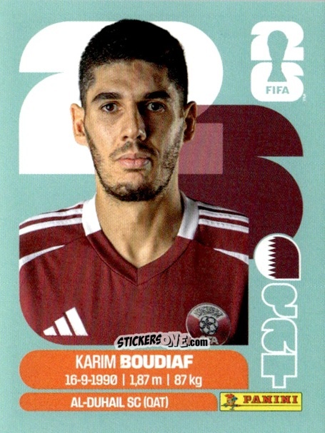 Cromo Karim Boudiaf - Fifa World Cup 2026. Standard Edition n. QAT10 - Panini