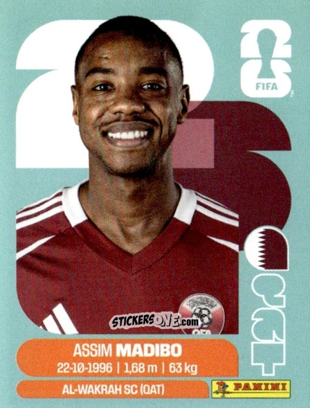 Figurina Assim Madibo - Fifa World Cup 2026. Standard Edition n. QAT11 - Panini