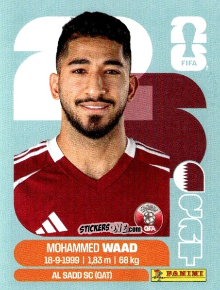 Figurina Mohammed Waad - Fifa World Cup 2026. Standard Edition n. QAT14 - Panini