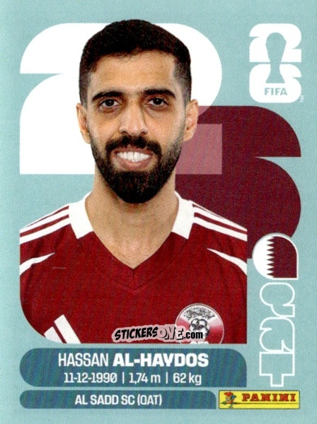 Figurina Hassan Al-Haidos - Fifa World Cup 2026. Standard Edition n. QAT16 - Panini