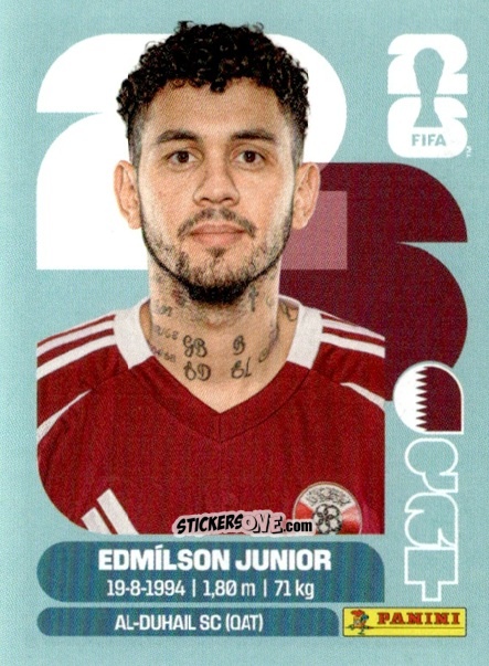 Figurina Edmilson Junior - Fifa World Cup 2026. Standard Edition n. QAT17 - Panini