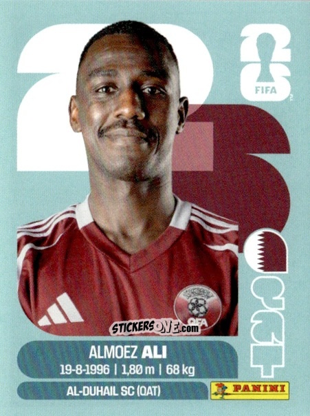 Cromo Almoez Ali - Fifa World Cup 2026. Standard Edition n. QAT20 - Panini