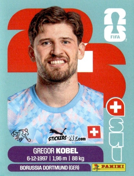 Figurina Gregor Kobel - Fifa World Cup 2026. Standard Edition n. SUI2 - Panini