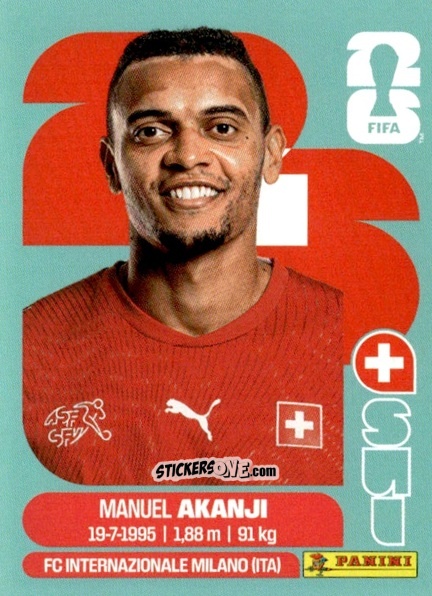Figurina Manuel Akanji - Fifa World Cup 2026. Standard Edition n. SUI4 - Panini