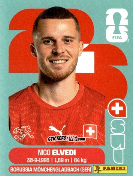 Figurina Nico Elvedi - Fifa World Cup 2026. Standard Edition n. SUI6 - Panini
